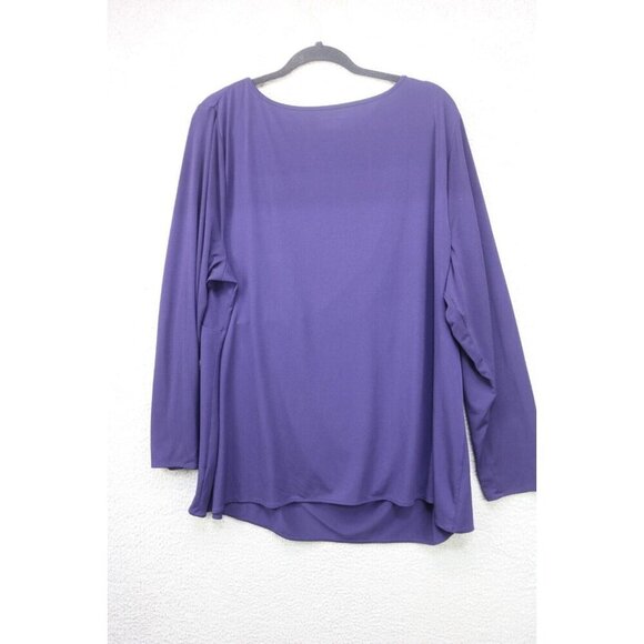 Lane Bryant Long Sleeve Silky Tunic-Size 26/28-Office - Picture 7 of 9